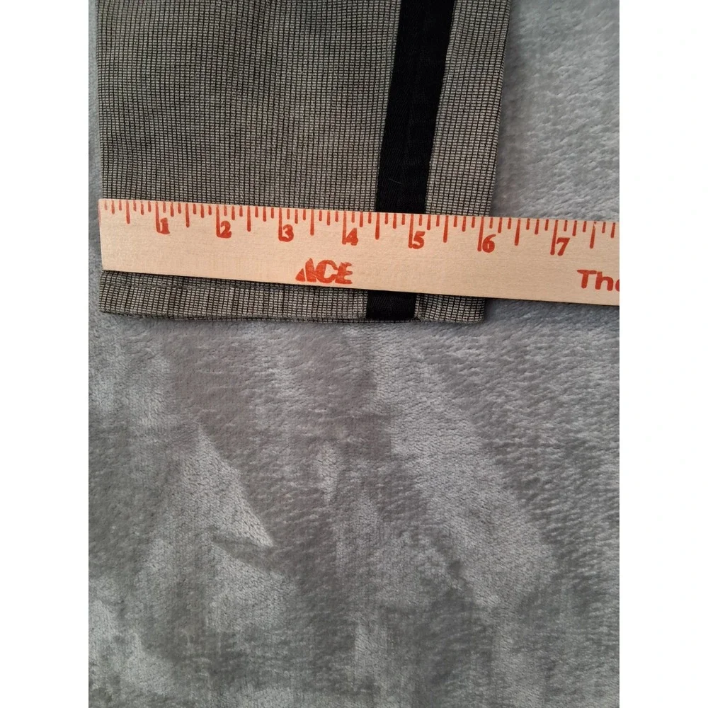 Decibel Mens 34x32 Slim Fit Grey Black Micro Check Stretch Nerd Pants Jeans